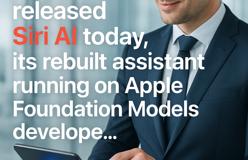 NEW Apple released Siri AI today its rebuilt assistant running on Apple Foundation Models develope. 2026 10 08T130219.767Z